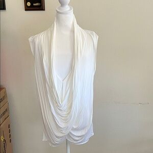 Jennifer Lopez White Draped Top